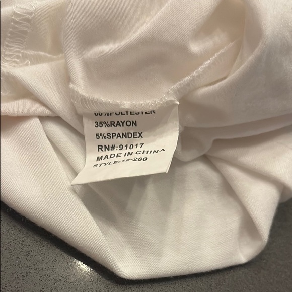 Solitaire Orange and White Flutter Sleeve Embellished Blouse - Picture 11 of 11